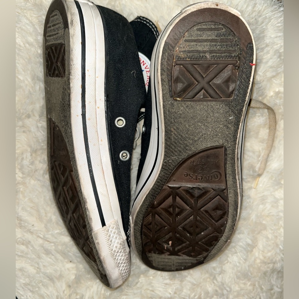 Converse Black and White High-Top Sneakers - Picture 5 of 6